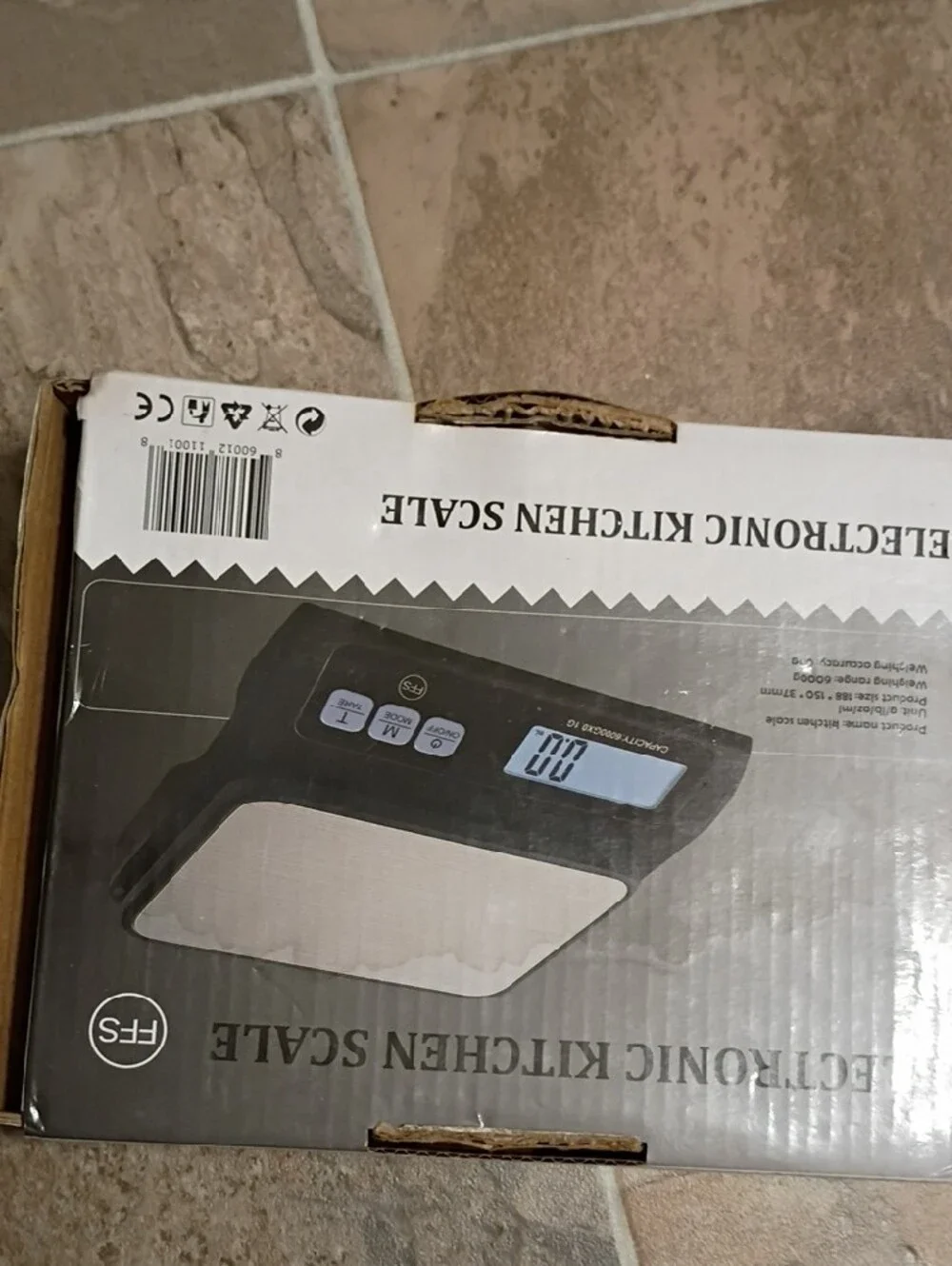 Electronic Kitchen Scale - Black and Silver